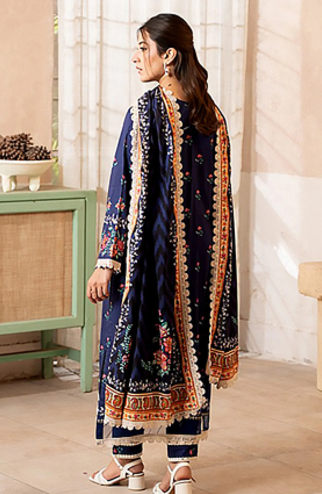 Mausummery Printed Linen Winter Unstitched – Begonia