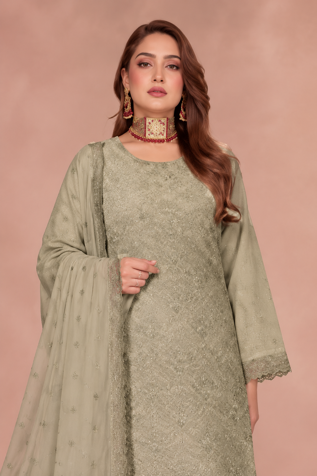 RANGRANI by Zeeshan Arts- Unstitched Karandi 3 Piece