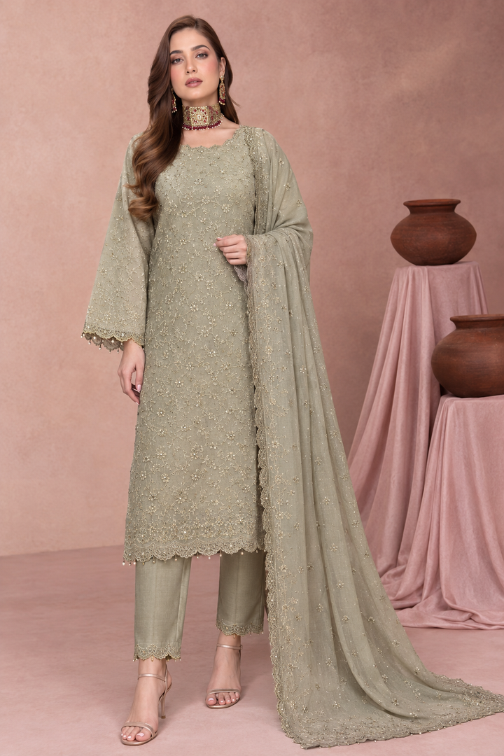 RANGRANI by Zeeshan Arts- Unstitched Karandi 3 Piece