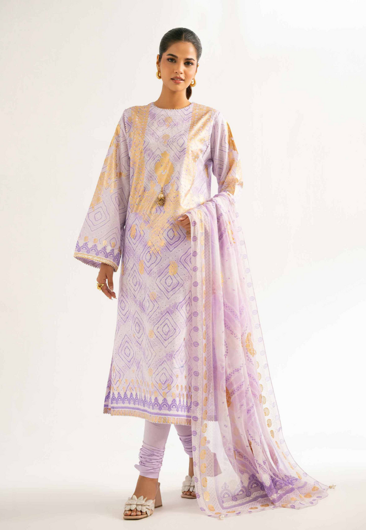 3 Piece -Nishat Linen Foil Printed Suit - 42501905