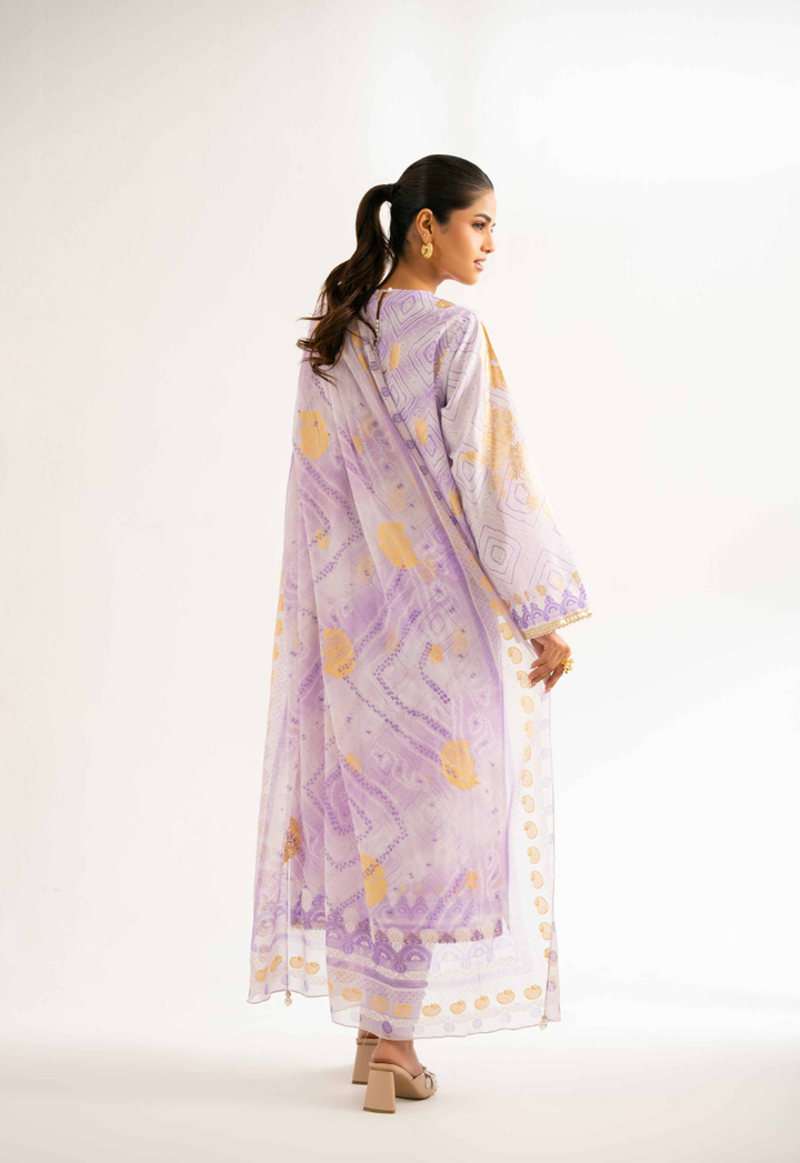 3 Piece -Nishat Linen Printed Embroidered Suit - 42502030