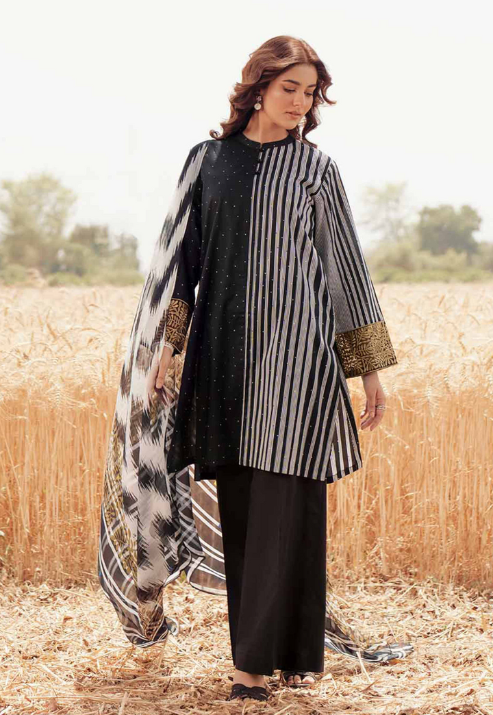 3 Piece -Nishat Linen Printed Embroidered Suit - 42502030