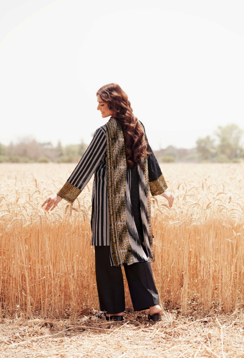 3 Piece -Nishat Linen Printed Embroidered Suit - 42502030