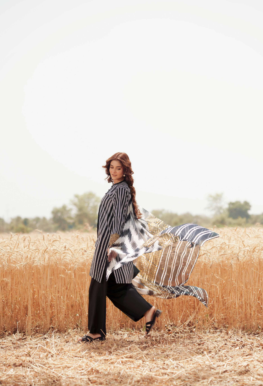 3 Piece -Nishat Linen Printed Embroidered Suit - 42502030