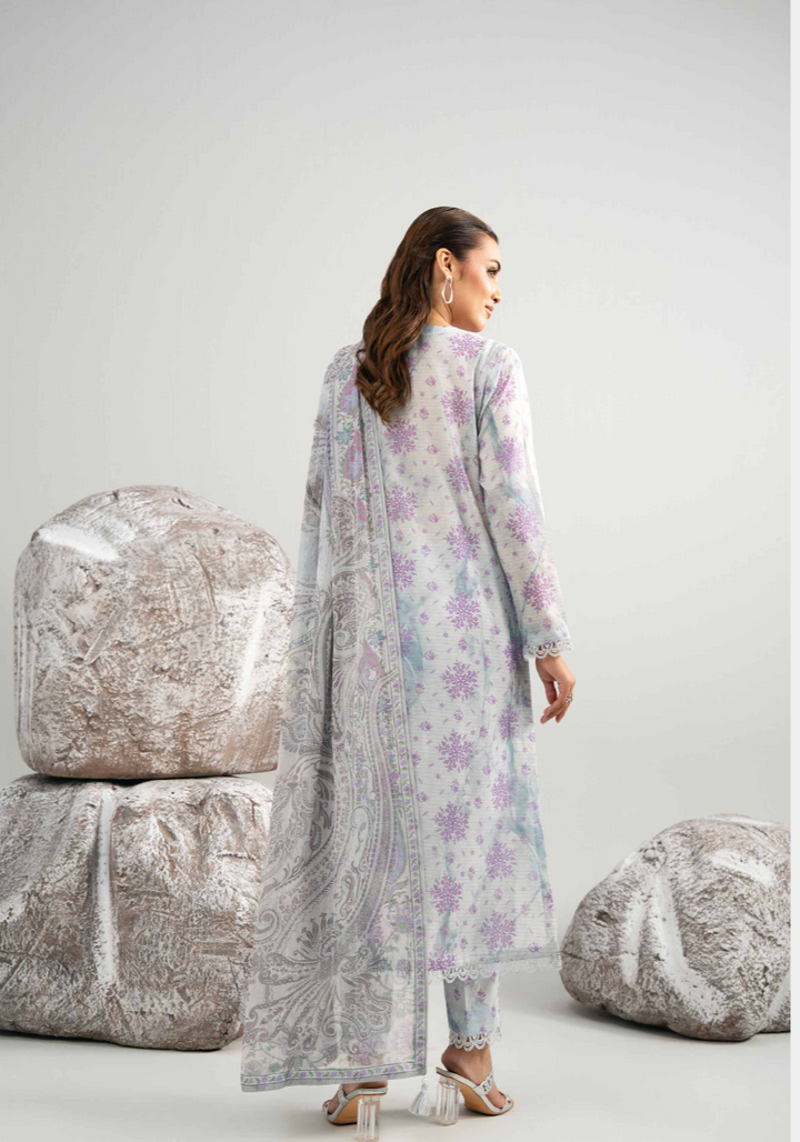 3 Piece -Nishat Linen Digital Printed Embroidered Suit - 42502045