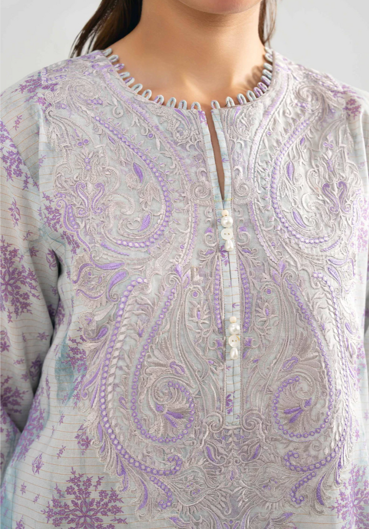 3 Piece -Nishat Linen Digital Printed Embroidered Suit - 42502045