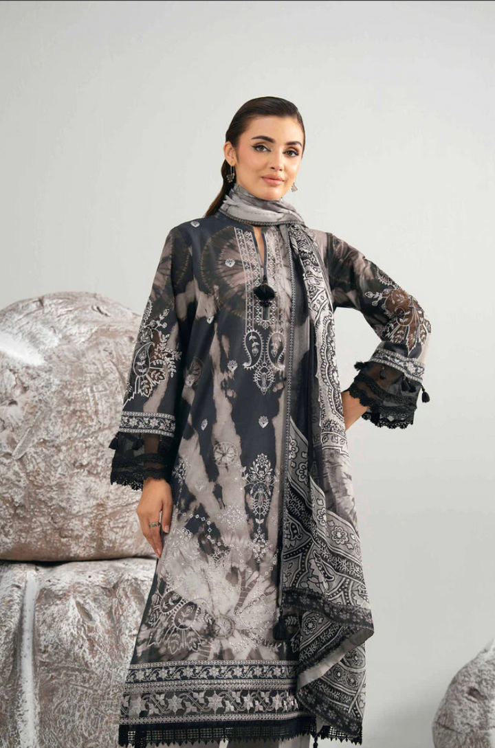 3 Piece -Nishat Linen Printed Embroidered Suit - 42502037