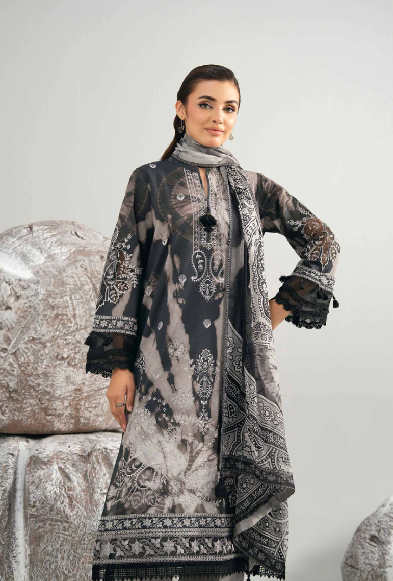 3 Piece -Nishat Linen Printed Embroidered Suit - 42502037