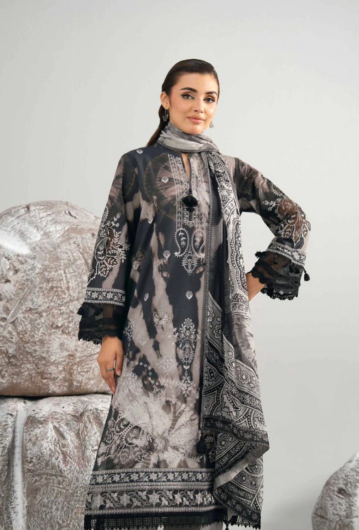 3 Piece -Nishat Linen Printed Embroidered Suit - 42502037