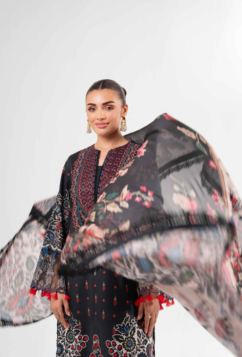 3 Piece - Nishat Linen Digital Printed Embroidered Suit - 42502135