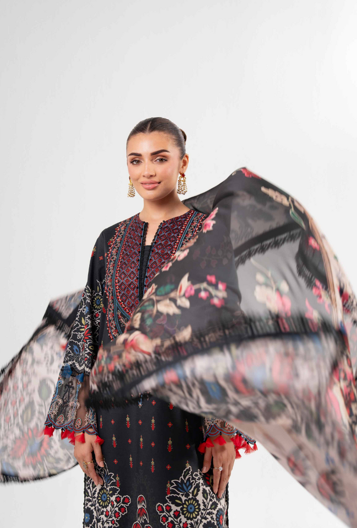3 Piece - Nishat Linen Digital Printed Embroidered Suit - 42502135