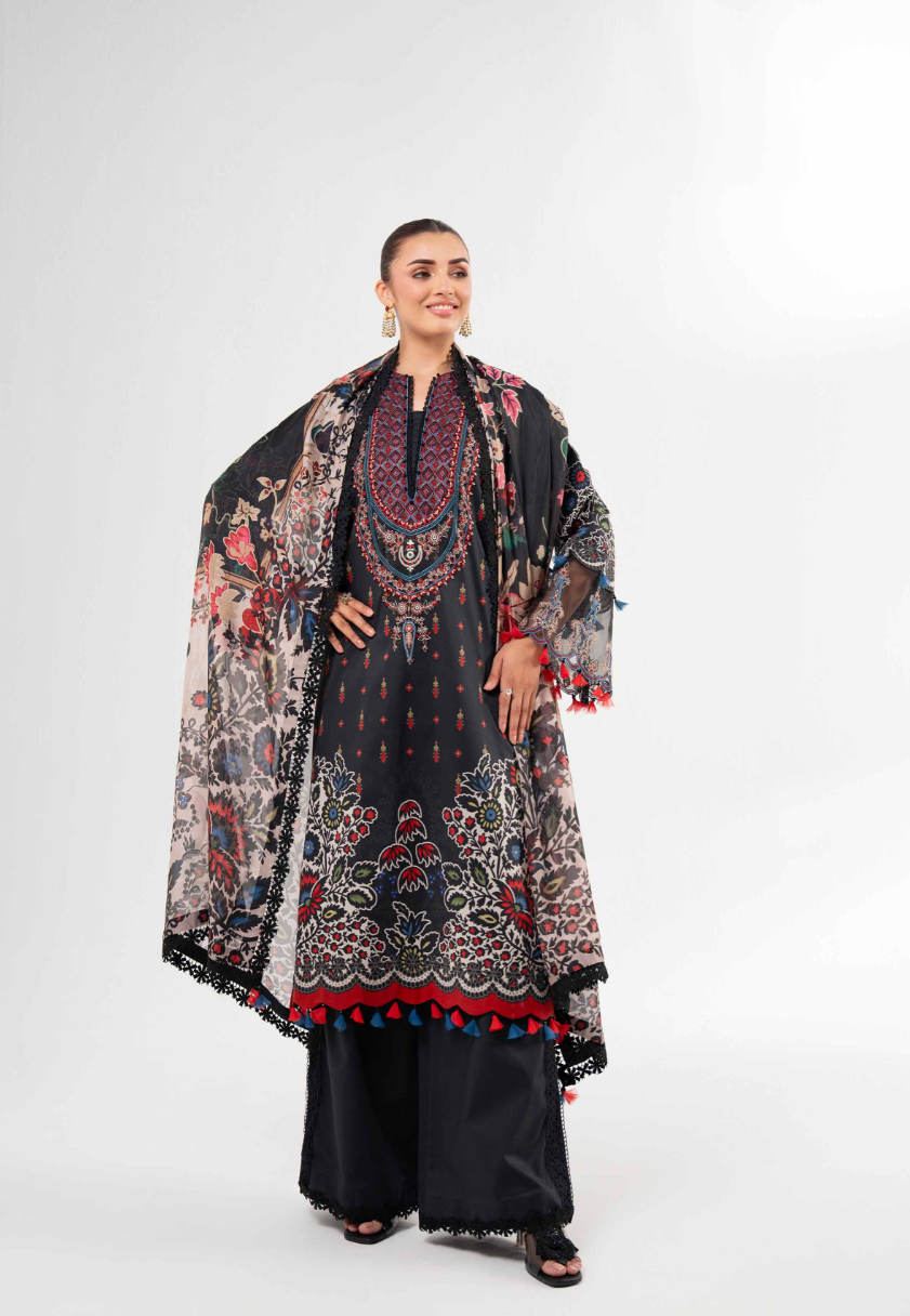 3 Piece - Nishat Linen Digital Printed Embroidered Suit - 42502135
