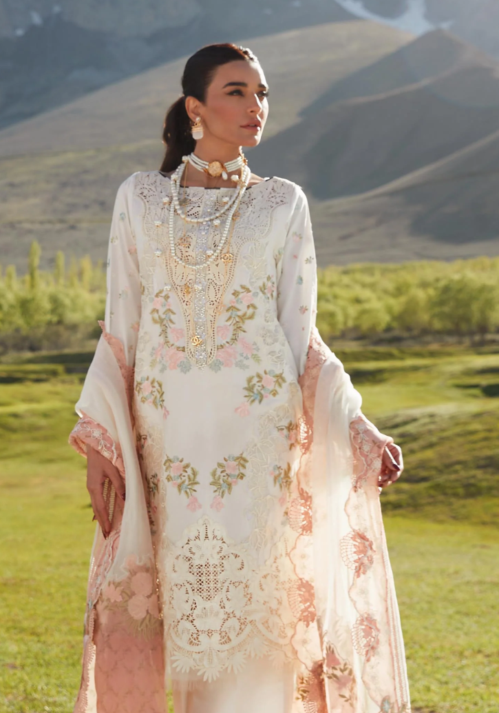 Crimson- Luxury Unstitched 3 piece- Summer in the Meadows