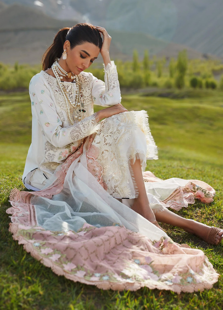 Crimson- Luxury Unstitched 3 piece- Summer in the Meadows