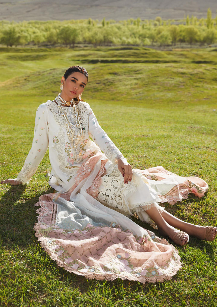 Crimson- Luxury Unstitched 3 piece- Summer in the Meadows