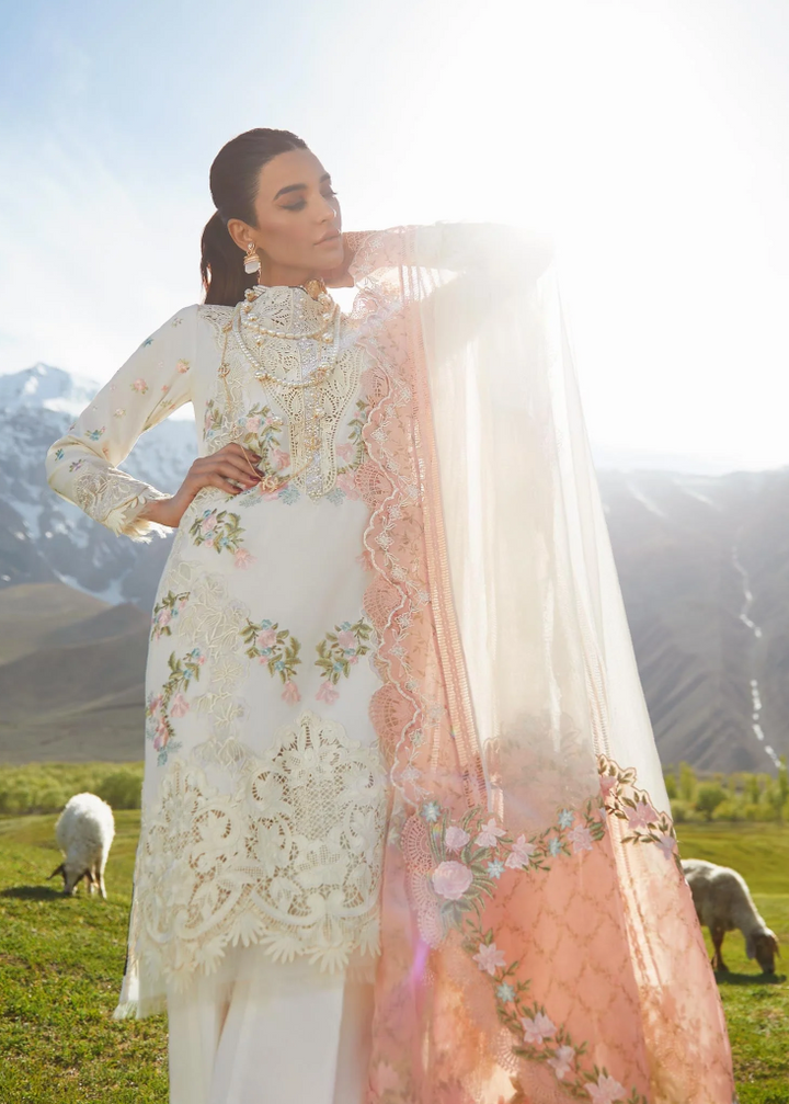 Crimson- Luxury Unstitched 3 piece- Summer in the Meadows