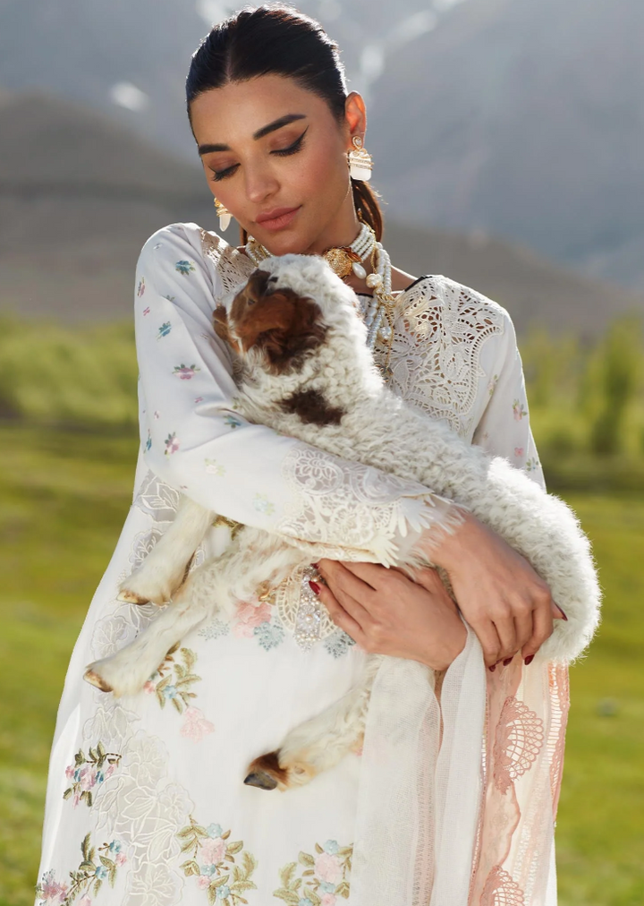 Crimson- Luxury Unstitched 3 piece- Summer in the Meadows