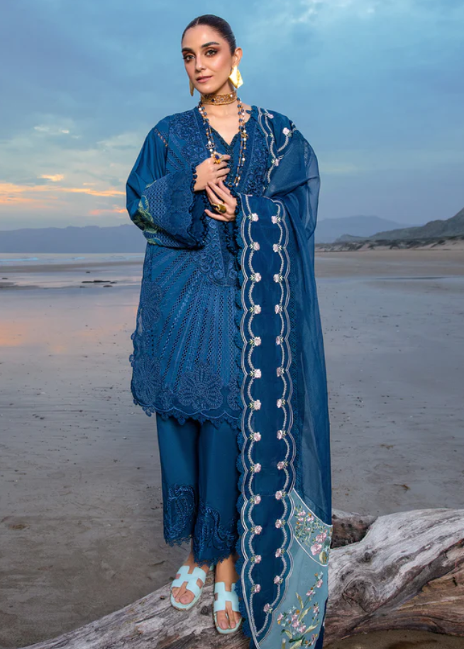 Crimson Luxury Lawn by Saira Shakira Unstitched Collection 2024 | 2B