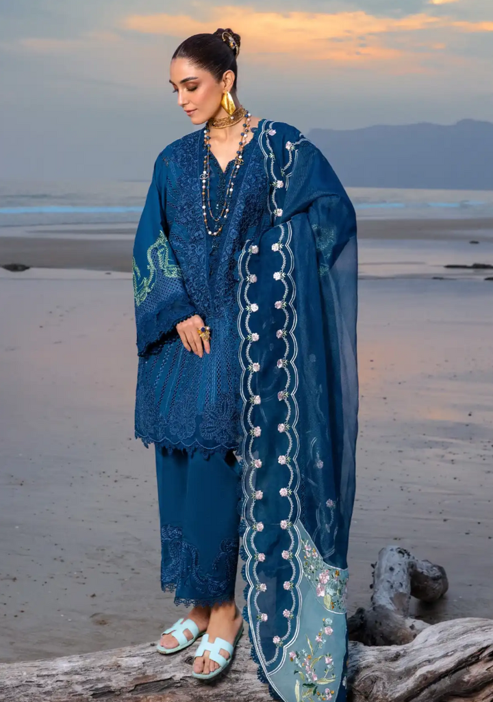 Crimson Luxury Lawn by Saira Shakira Unstitched Collection 2024 | 2B