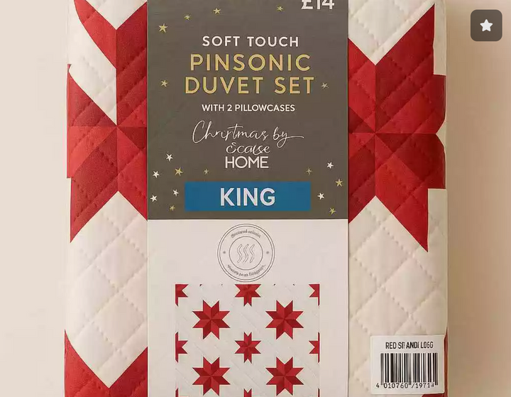 Soft Touch Pinsonic Duvet Set – King Size – With 2 Pillowcases