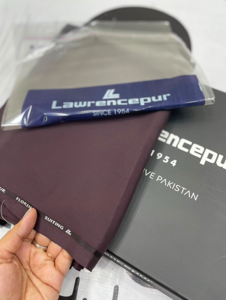 LawrencepurDark Maroon Plain Cool Breeze Wash N Wear Shalwar Kameez Fabric