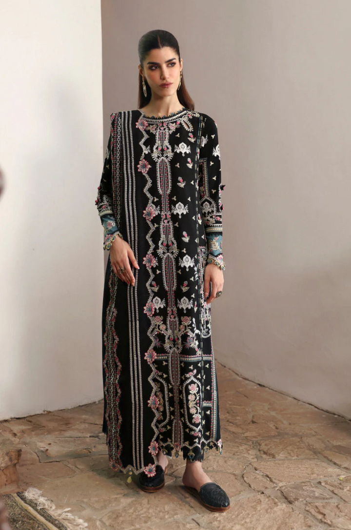 Qalamkar Qlinekari Embroidered Linen Unstitched 3Pc Suit