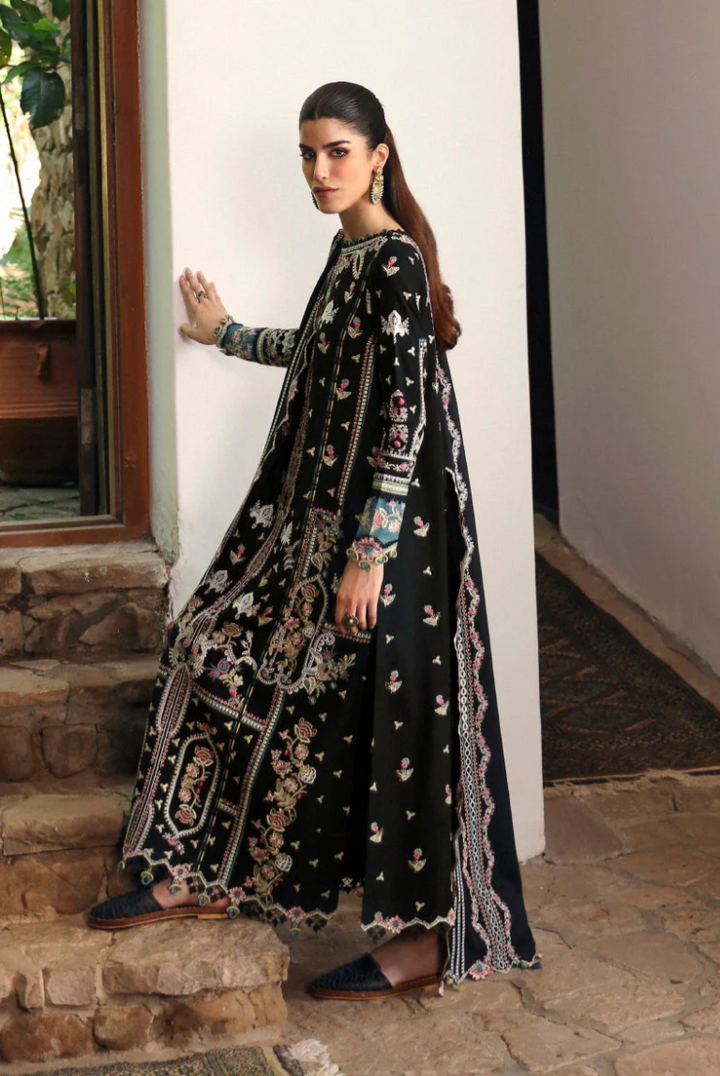 Qalamkar Qlinekari Embroidered Linen Unstitched 3Pc Suit