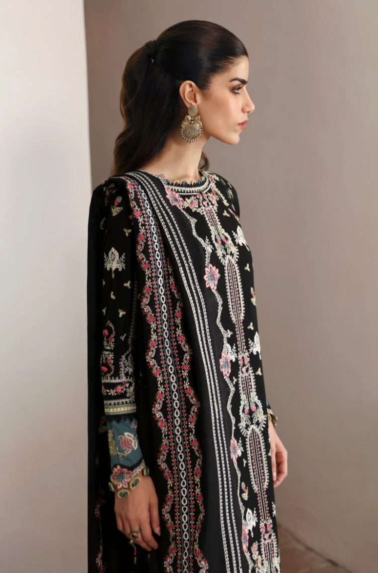 Qalamkar Qlinekari Embroidered Linen Unstitched 3Pc Suit