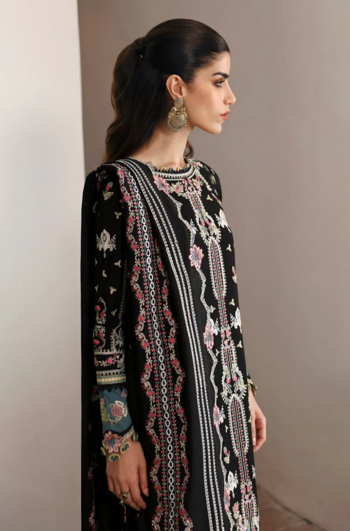 Qalamkar Qlinekari Embroidered Linen Unstitched 3Pc Suit