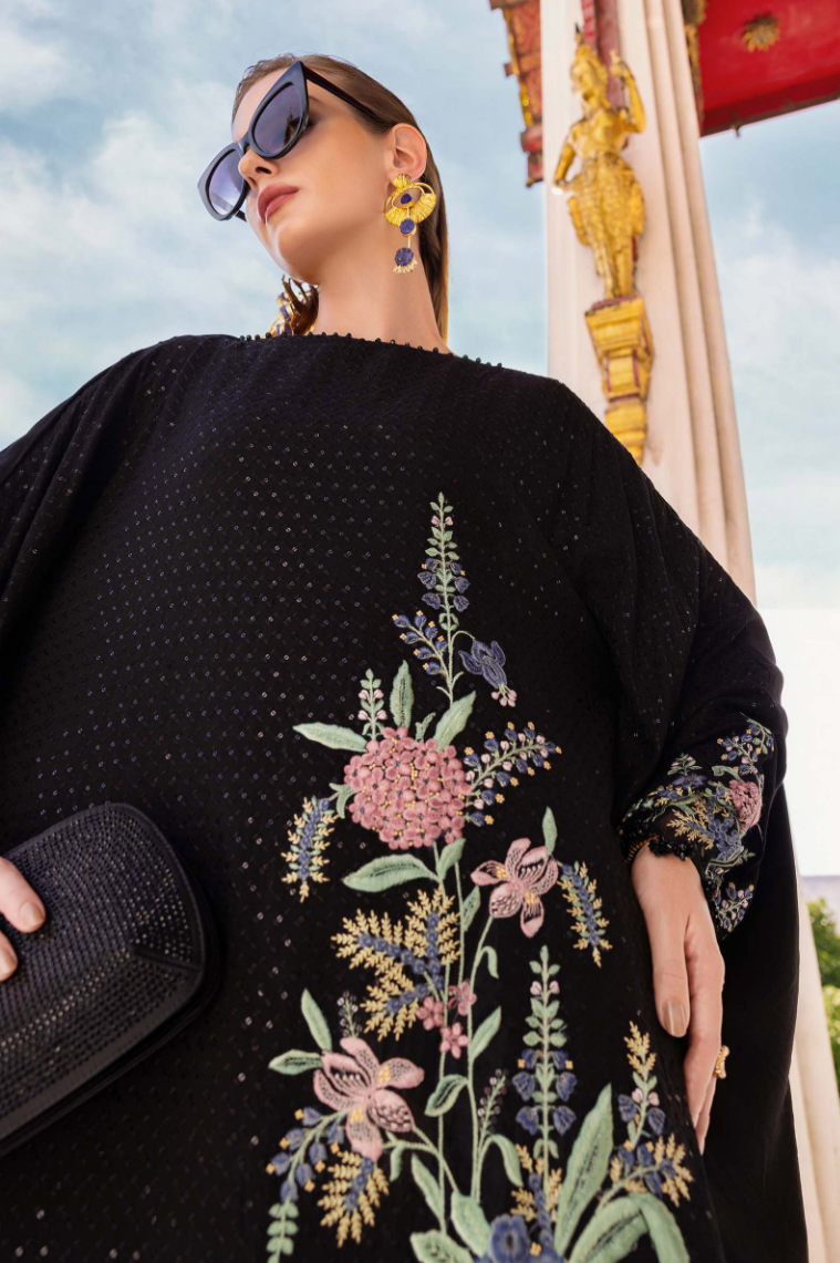 Maria.B MPrints Embroidered Twill Linen Unstitched 3Pc Suit