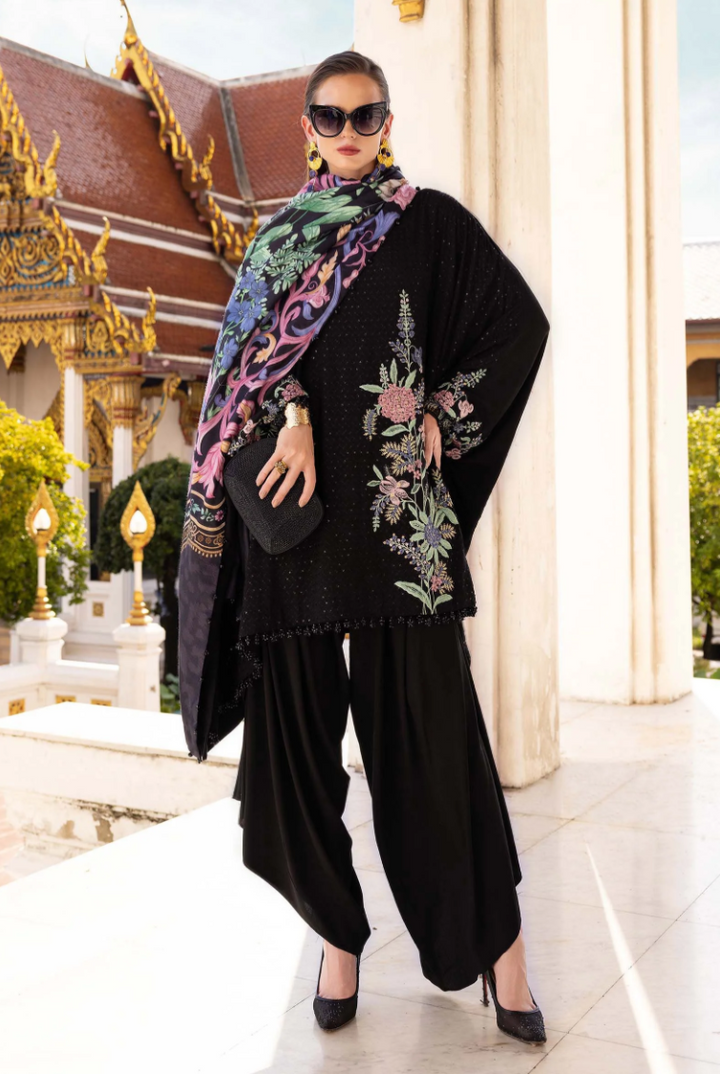 Maria.B MPrints Embroidered Twill Linen Unstitched 3Pc Suit