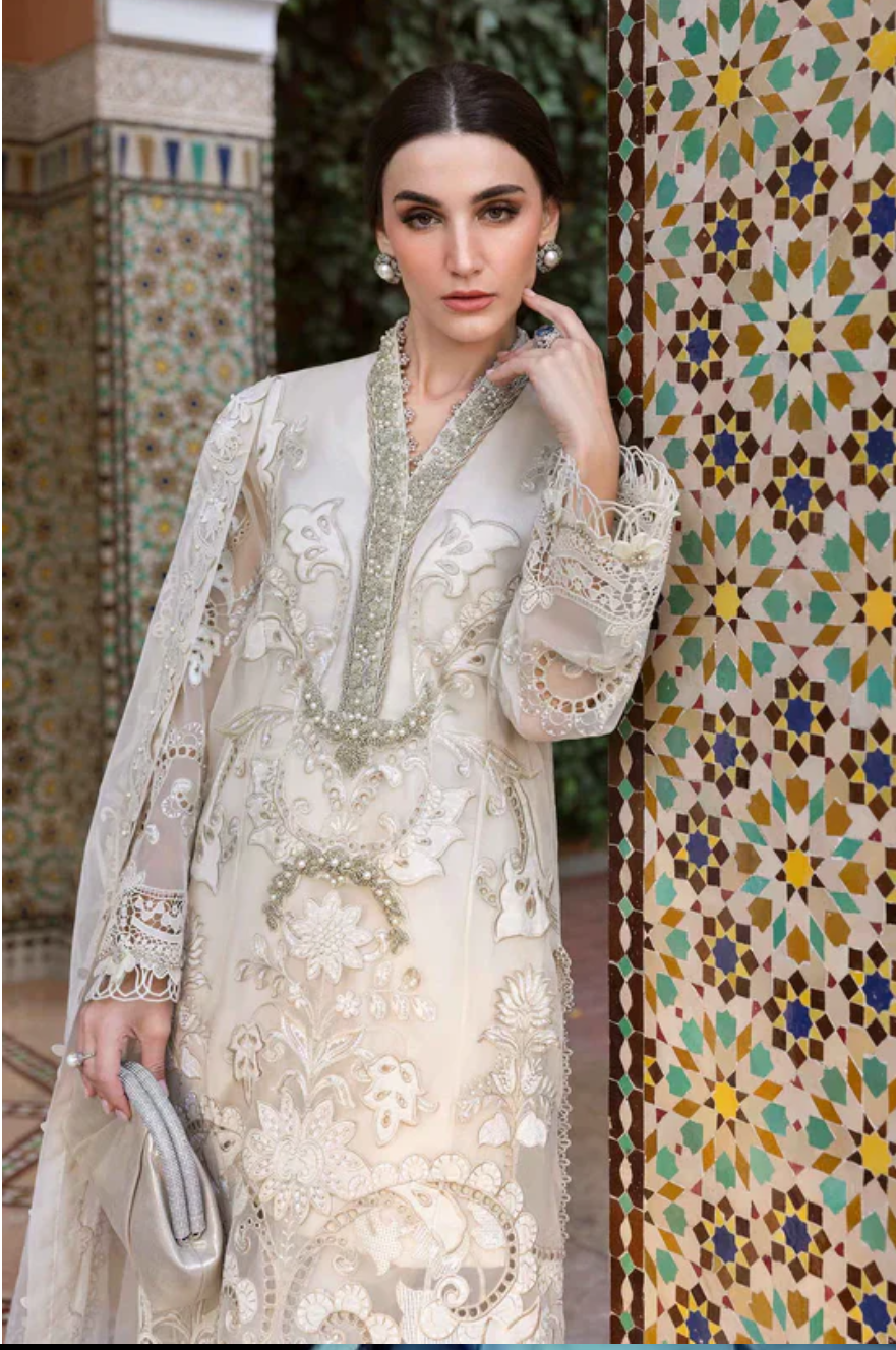 Embroidered Organza Suit By- Maria B
