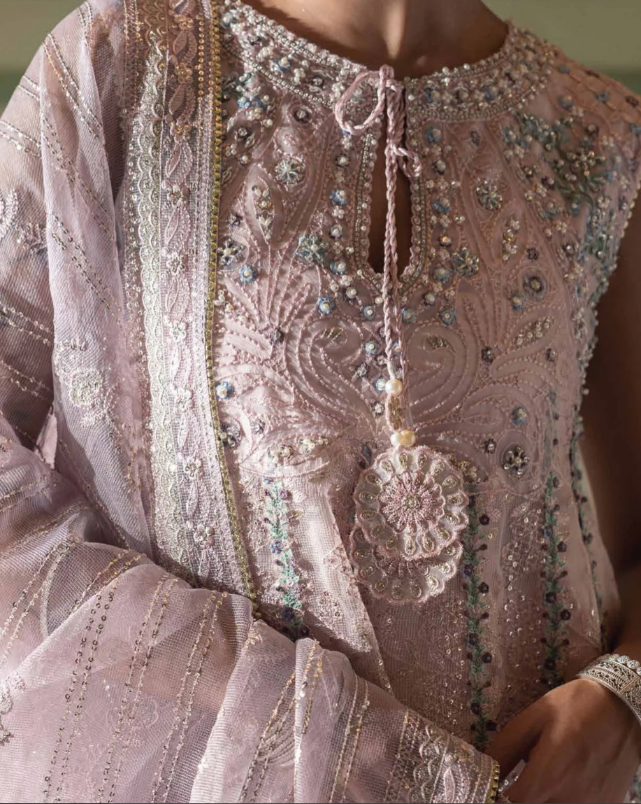 Qala by Mushq Unstitched Luxury Kamdani 3 Piece Suit