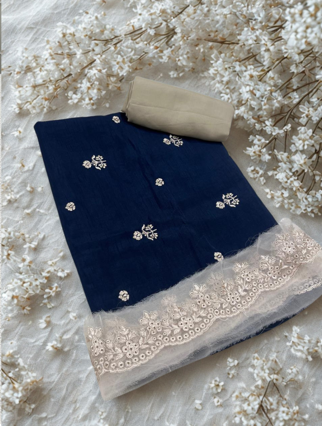Maria B- Unstitched Korean Silk 2 piece Leftover