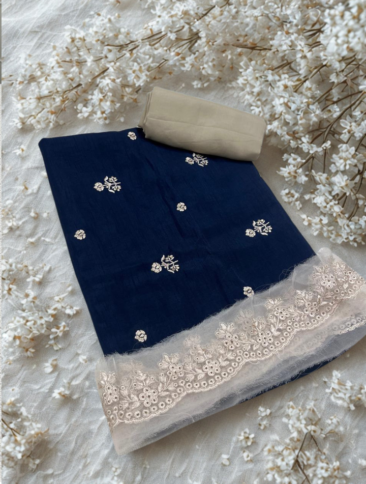 Maria B- Unstitched Korean Silk 2 piece Leftover