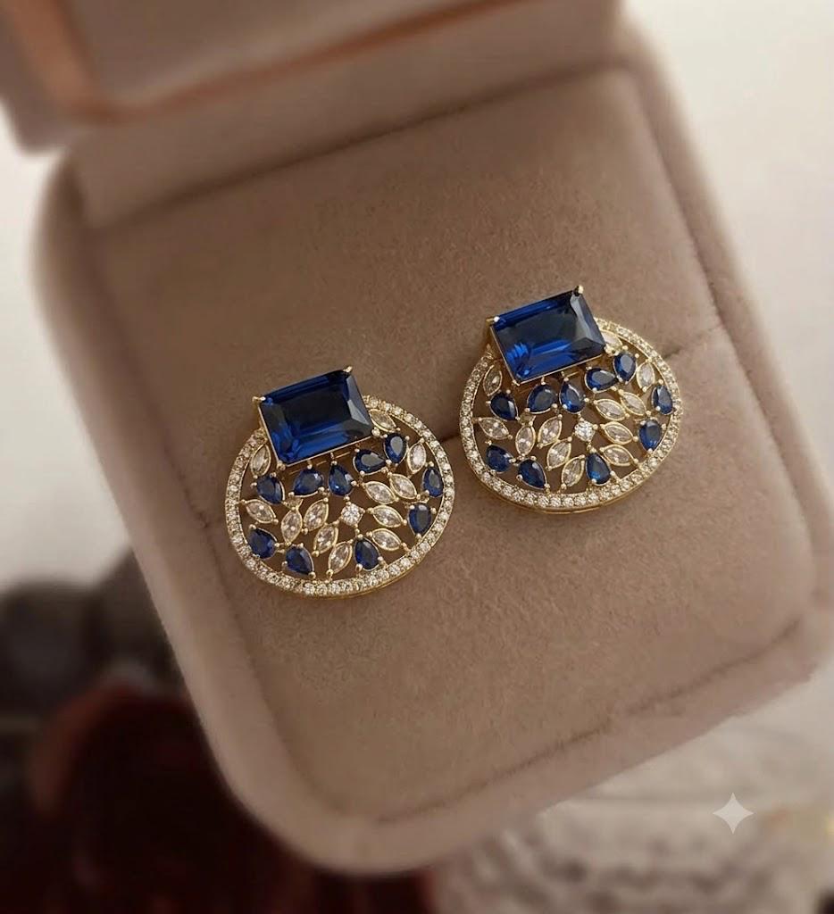 Sapphire Royale Stud Earrings