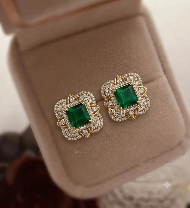 Emerald Royale Stud Earrings