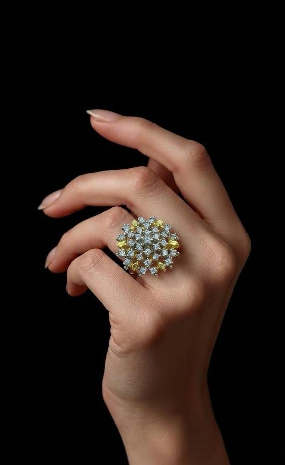 Celeste Bloom Stud Ring