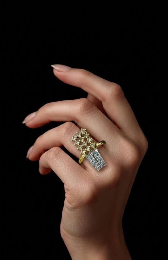 Celeste Crystal Drop Ring
