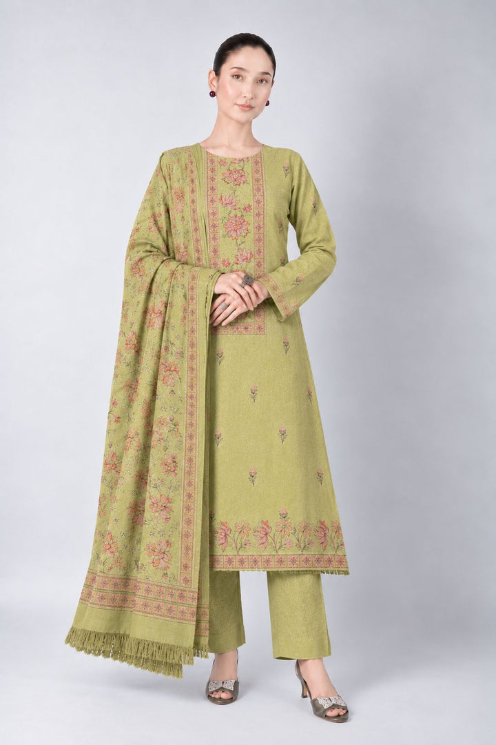 Bareeze Karandi 3pcs with Embroidered Shawl