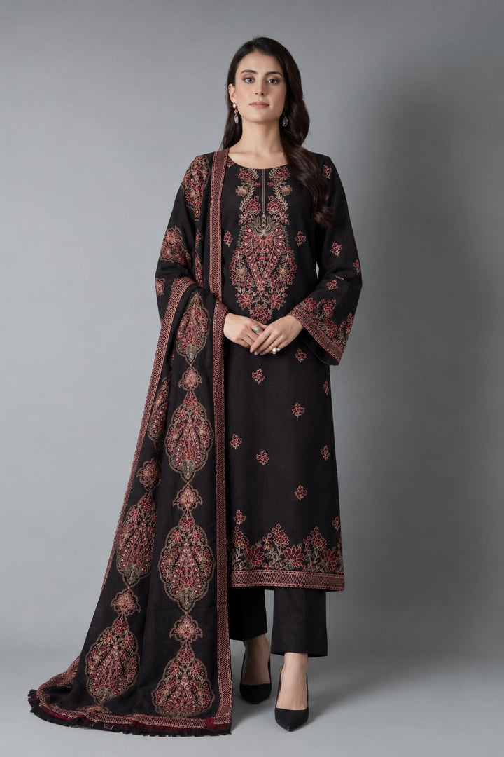 Bareeze Karandi 3pcs with Embroidered Shawl