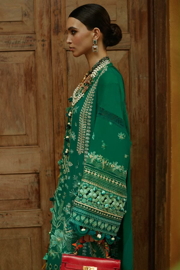 Elan-Luxury Lawn'23 Dark Green Lawn Suit