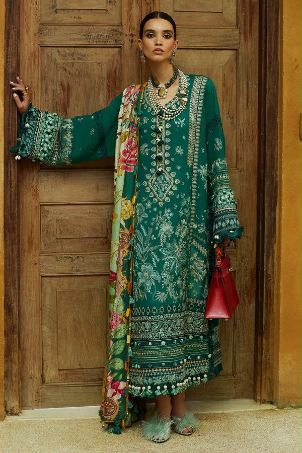 Elan-Luxury Lawn'23 Dark Green Lawn Suit