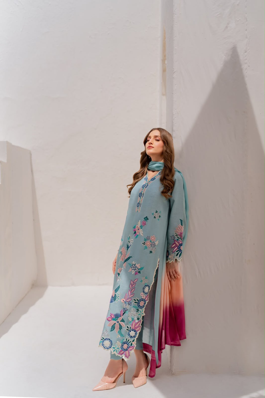 ETHNC- Embroidered Suit 3 Piece