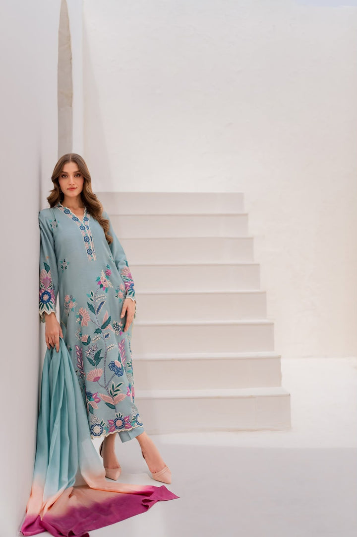 ETHNC- Embroidered Suit 3 Piece