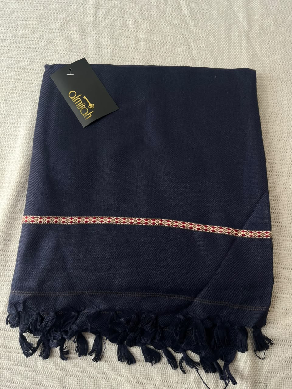 Almirah- Men's Wool Shawl- Blue