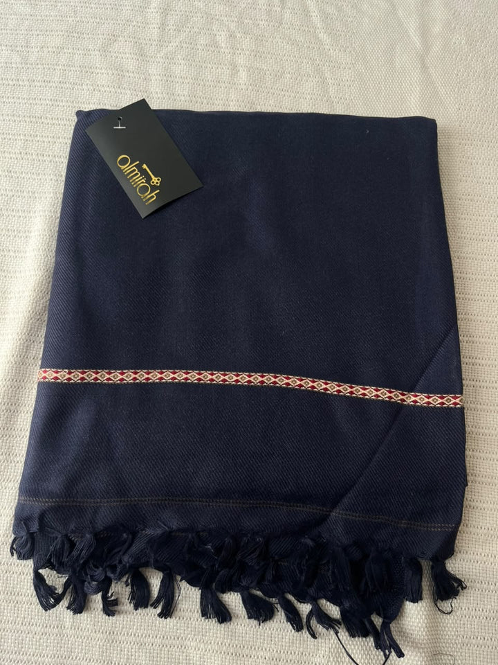 Almirah- Men's Wool Shawl- Blue