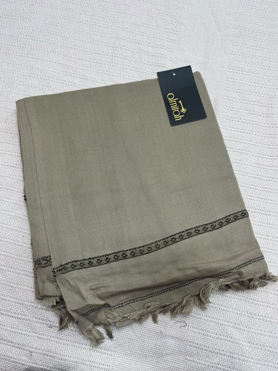 Almirah- Men's Wool Shawl- Light Green
