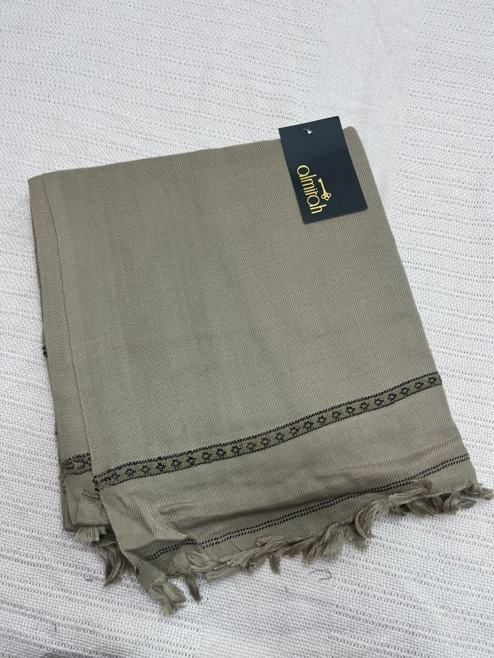 Almirah- Men's Wool Shawl- Light Green