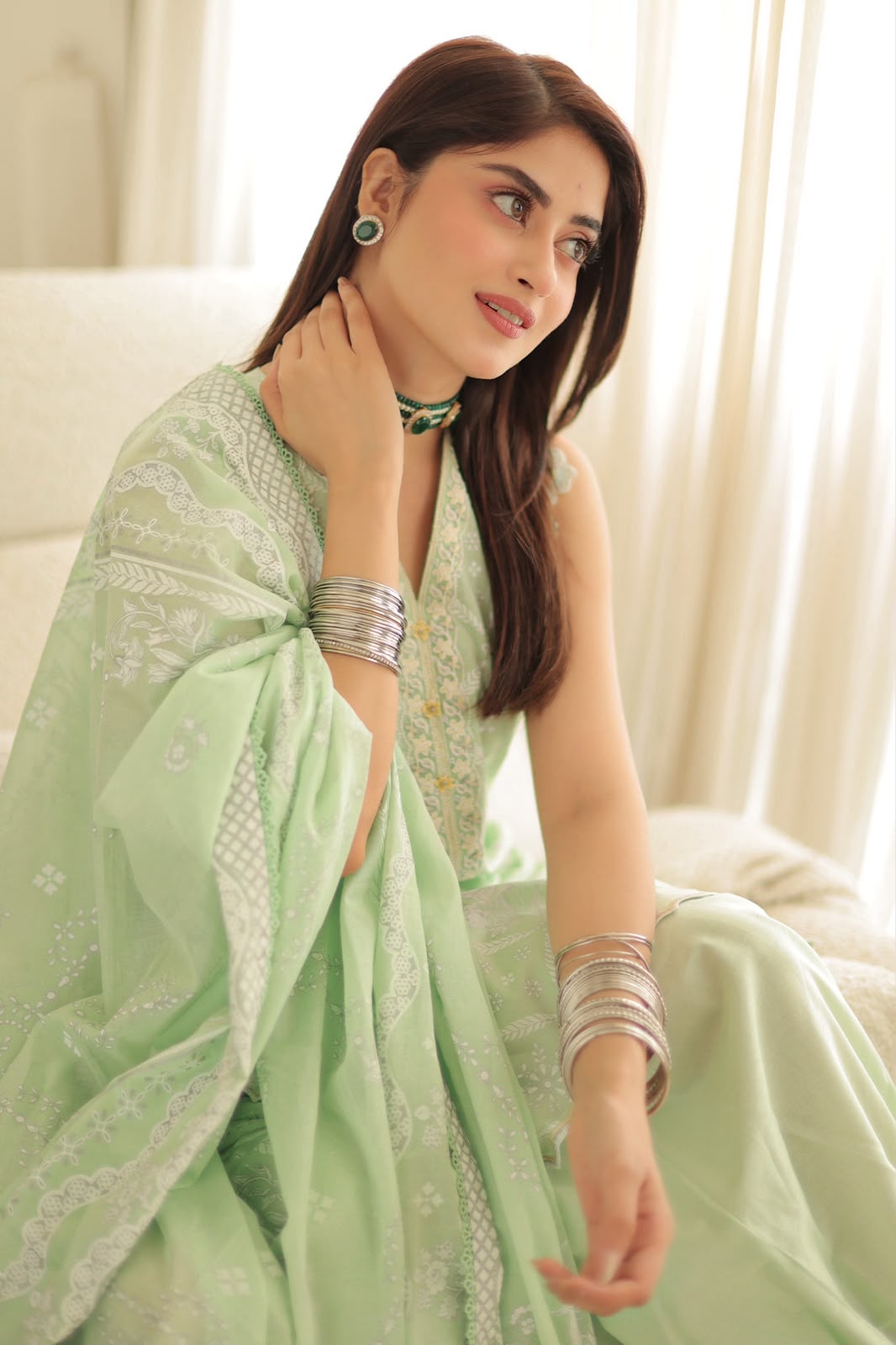 SAYA- Unstitched Printed Embroidered Lawn 3 Piece
